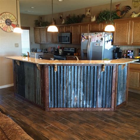 galvanized corrugated metal kitchen